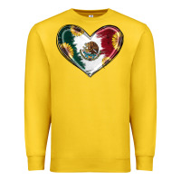 Lemon Sunflower Mexican Flag Heart Premium Sweatshirt - RanaPortraitStore
