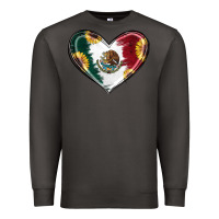 Smoke Sunflower Mexican Flag Heart Premium Sweatshirt - RanaPortraitStore