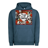 Pigment Midnight Navy have the day you deserve skull and rose Urban Hoodie - JahusDesignShop