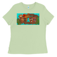 Matcha brave turquoise leopard cactus and floral arrow licanse plate Ladies Tee - Artiststas