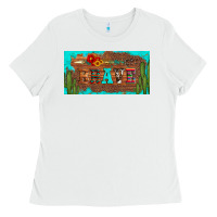 White brave turquoise leopard cactus and floral arrow licanse plate Ladies Tee - Artiststas