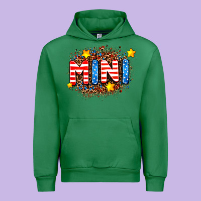 Usa Mini  Leopard Background Urban Hoodie Designed By Adodesignshop