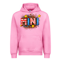 Fuchsia Pink usa mini  leopard background Urban Hoodie - AdoDesignShop