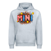 Heather Grey usa mini  leopard background Urban Hoodie - AdoDesignShop