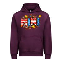 Mauve Wine usa mini  leopard background Urban Hoodie - AdoDesignShop