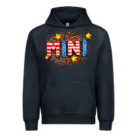 Navy usa mini  leopard background Urban Hoodie - AdoDesignShop