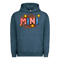 Pigment Midnight Navy usa mini  leopard background Urban Hoodie - AdoDesignShop