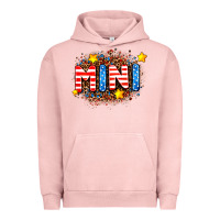 Pigment Salmon usa mini  leopard background Urban Hoodie - AdoDesignShop