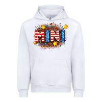 White usa mini  leopard background Urban Hoodie - AdoDesignShop