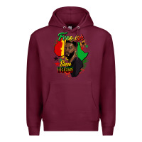 Burgundy free ish since 1865 black man Premium Hoodie - HRA Design Shop