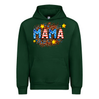 Foreset Green usa Mama  leopard background Urban Hoodie - AdoDesignShop