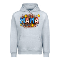 Heather Grey usa Mama  leopard background Urban Hoodie - AdoDesignShop