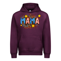 Mauve Wine usa Mama  leopard background Urban Hoodie - AdoDesignShop