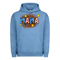 Pigment Pebble Blue usa Mama  leopard background Urban Hoodie - AdoDesignShop