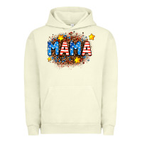 Pigment Pistachio usa Mama  leopard background Urban Hoodie - AdoDesignShop