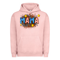 Pigment Salmon usa Mama  leopard background Urban Hoodie - AdoDesignShop