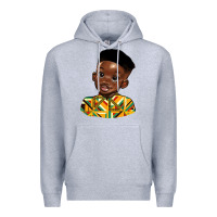Heather Grey black boy Premium Hoodie - HRA Design Shop