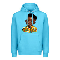 Ocean Blue black boy Premium Hoodie - HRA Design Shop