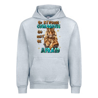 Heather Grey be strong and courageous Urban Hoodie - JahusDesignShop