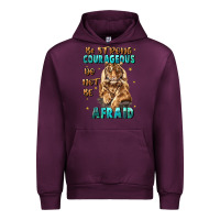 Mauve Wine be strong and courageous Urban Hoodie - JahusDesignShop