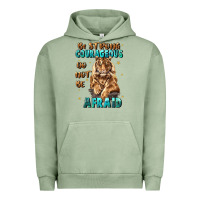 Pigment Oil Green be strong and courageous Urban Hoodie - JahusDesignShop