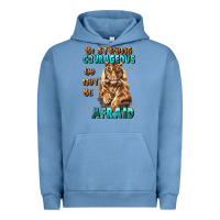 Pigment Pebble Blue be strong and courageous Urban Hoodie - JahusDesignShop