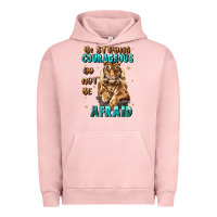 Pigment Salmon be strong and courageous Urban Hoodie - JahusDesignShop
