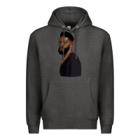 Charcoal Heather african men Premium Hoodie - HRA Design Shop