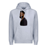 Heather Grey african men Premium Hoodie - HRA Design Shop