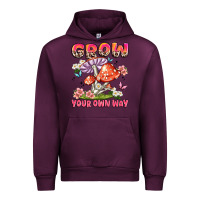 Mauve Wine grow your own way Urban Hoodie - JahusDesignShop