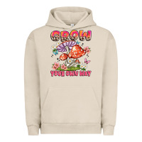 Pigment French Oak grow your own way Urban Hoodie - JahusDesignShop