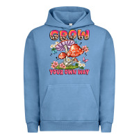 Pigment Pebble Blue grow your own way Urban Hoodie - JahusDesignShop