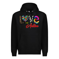 Black love autism Premium Hoodie - CowhideDigitalArt