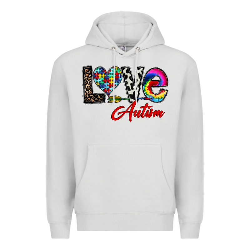 Love Autism Premium Hoodie by CowhideDigitalArt | Teevron
