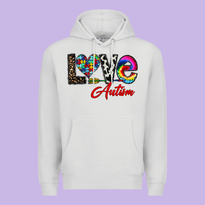 Love Autism Premium Hoodie Designed By Cowhidedigitalart