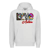 Dove Grey love autism Premium Hoodie - CowhideDigitalArt