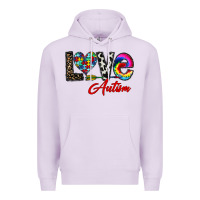 Lilac love autism Premium Hoodie - CowhideDigitalArt