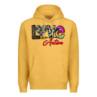 Mustard love autism Premium Hoodie - CowhideDigitalArt