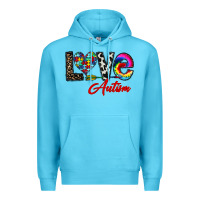 Ocean Blue love autism Premium Hoodie - CowhideDigitalArt