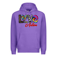 Purple love autism Premium Hoodie - CowhideDigitalArt