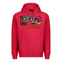 Cardinal love autism Premium Hoodie - CowhideDigitalArt