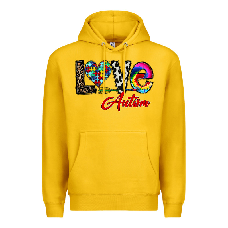 Love Autism Premium Hoodie by CowhideDigitalArt | Teevron