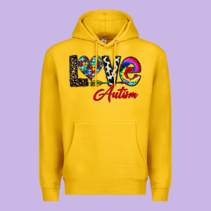 Love Autism Premium Hoodie Designed By Cowhidedigitalart