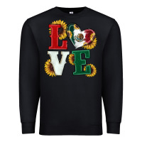 Black Mexican Flag With Sunflowers Love Premium Sweatshirt - RanaPortraitStore