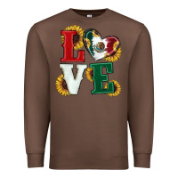 Chestnut Mexican Flag With Sunflowers Love Premium Sweatshirt - RanaPortraitStore
