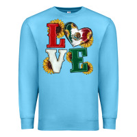 Ocean Blue Mexican Flag With Sunflowers Love Premium Sweatshirt - RanaPortraitStore