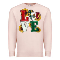 Pale Pink Mexican Flag With Sunflowers Love Premium Sweatshirt - RanaPortraitStore