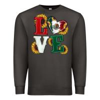 Smoke Mexican Flag With Sunflowers Love Premium Sweatshirt - RanaPortraitStore