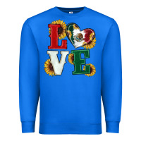 True Royal Mexican Flag With Sunflowers Love Premium Sweatshirt - RanaPortraitStore