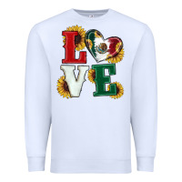 White Mexican Flag With Sunflowers Love Premium Sweatshirt - RanaPortraitStore